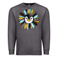 Charcoal Heather penguin sunflower Premium Sweatshirt - RanaPortraitStore