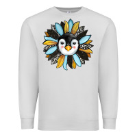 Dove Grey penguin sunflower Premium Sweatshirt - RanaPortraitStore