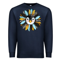 Navy penguin sunflower Premium Sweatshirt - RanaPortraitStore