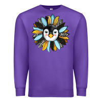 Purple penguin sunflower Premium Sweatshirt - RanaPortraitStore
