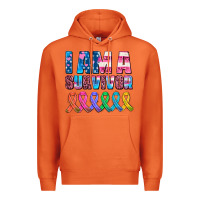 Carrot i am a survivor with all cancer ribbons Premium Hoodie - AdoDesignShop