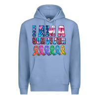 Colony Blue i am a survivor with all cancer ribbons Premium Hoodie - AdoDesignShop