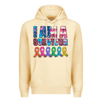 Pina Colada i am a survivor with all cancer ribbons Premium Hoodie - AdoDesignShop