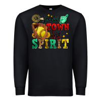 Black small town big spirit softball Premium Sweatshirt - Zillion Design Studio