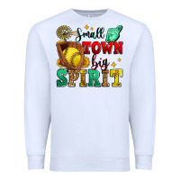 White small town big spirit softball Premium Sweatshirt - Zillion Design Studio