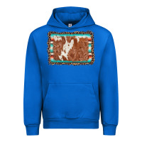 Cobalt leopard serape cowhide  leather background Urban Hoodie - AdoDesignShop