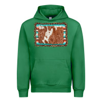 Emerald leopard serape cowhide  leather background Urban Hoodie - AdoDesignShop