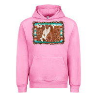 Fuchsia Pink leopard serape cowhide  leather background Urban Hoodie - AdoDesignShop
