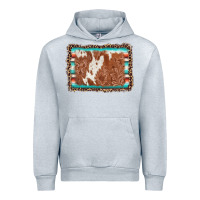 Heather Grey leopard serape cowhide  leather background Urban Hoodie - AdoDesignShop