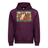 Mauve Wine leopard serape cowhide  leather background Urban Hoodie - AdoDesignShop