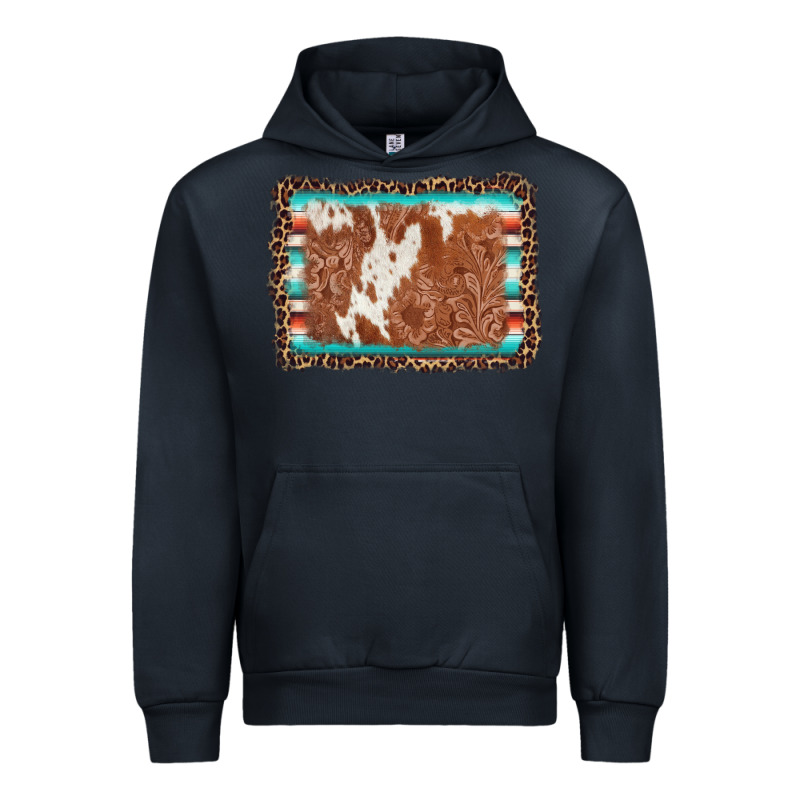 Leopard Serape Cowhide  Leather Background Urban Hoodie by AdoDesignShop | Teevron