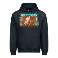 Navy leopard serape cowhide  leather background Urban Hoodie - AdoDesignShop