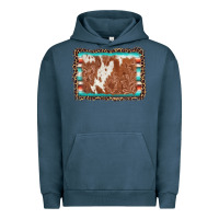 Pigment Midnight Navy leopard serape cowhide  leather background Urban Hoodie - AdoDesignShop