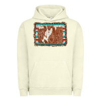 Pigment Pistachio leopard serape cowhide  leather background Urban Hoodie - AdoDesignShop