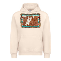 Sandshell leopard serape cowhide  leather background Urban Hoodie - AdoDesignShop