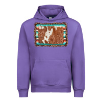 Tulip leopard serape cowhide  leather background Urban Hoodie - AdoDesignShop