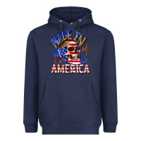 Navy made in america Heavyweight Hoodie - texasbilliewilder