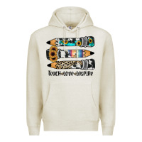 Oatmeal Heather western pencils teach love inspire Premium Hoodie - JahusDesignShop
