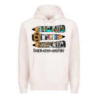 Pale Pink western pencils teach love inspire Premium Hoodie - JahusDesignShop