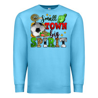 Ocean Blue small town big spirit soccer Premium Sweatshirt - Zillion Design Studio
