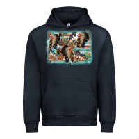 Navy indian western background Urban Hoodie - AdoDesignShop
