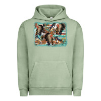 Pigment Oil Green indian western background Urban Hoodie - AdoDesignShop