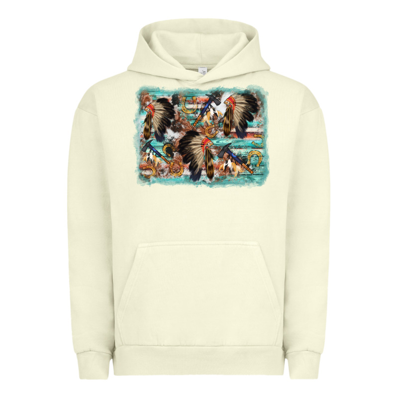 Indian Western Background Urban Hoodie by AdoDesignShop | Teevron
