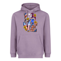 Lavender love 4th of july with gnome Heavyweight Hoodie - texasbilliewilder