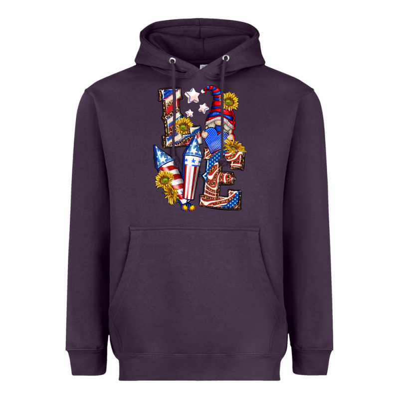 Love 4th Of July With Gnome Heavyweight Hoodie by texasbilliewilder | Teevron