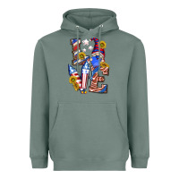 Sage love 4th of july with gnome Heavyweight Hoodie - texasbilliewilder