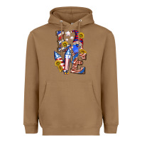 Toasted Coconut love 4th of july with gnome Heavyweight Hoodie - texasbilliewilder