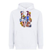 White love 4th of july with gnome Heavyweight Hoodie - texasbilliewilder