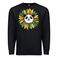 Black panda sunflower Premium Sweatshirt - RanaPortraitStore
