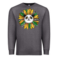 Charcoal Heather panda sunflower Premium Sweatshirt - RanaPortraitStore
