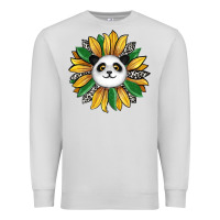Dove Grey panda sunflower Premium Sweatshirt - RanaPortraitStore