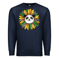 Navy panda sunflower Premium Sweatshirt - RanaPortraitStore
