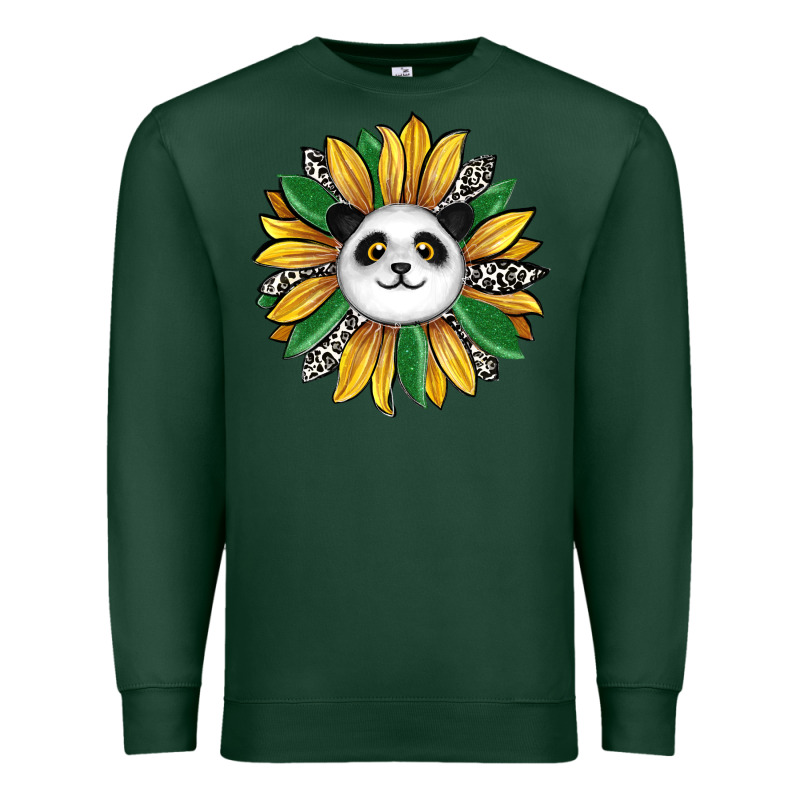 Panda Sunflower Premium Sweatshirt by RanaPortraitStore | Teevron