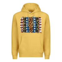 Antique Gold usa army pattern brushstroke Premium Hoodie - Artiststas