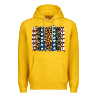 Lemon usa army pattern brushstroke Premium Hoodie - Artiststas