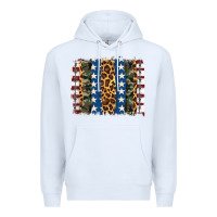 White usa army pattern brushstroke Premium Hoodie - Artiststas