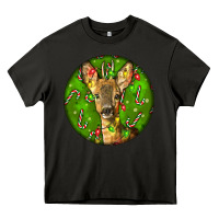Asphalt red brocket deer christmas Heavy Core Tee - LillyAllenDesigns
