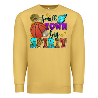 Antique Gold small town big spirit basketball Premium Sweatshirt - Zillion Design Studio