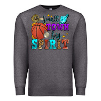 Charcoal Heather small town big spirit basketball Premium Sweatshirt - Zillion Design Studio