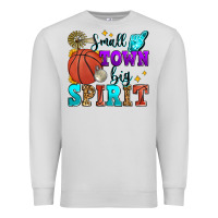 Dove Grey small town big spirit basketball Premium Sweatshirt - Zillion Design Studio