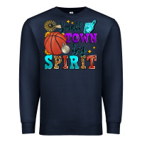 Navy small town big spirit basketball Premium Sweatshirt - Zillion Design Studio