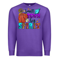 Purple small town big spirit basketball Premium Sweatshirt - Zillion Design Studio