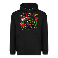 Black meowy christmas Heavyweight Hoodie - Zillion Design Studio
