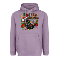 Lavender meowy christmas Heavyweight Hoodie - Zillion Design Studio
