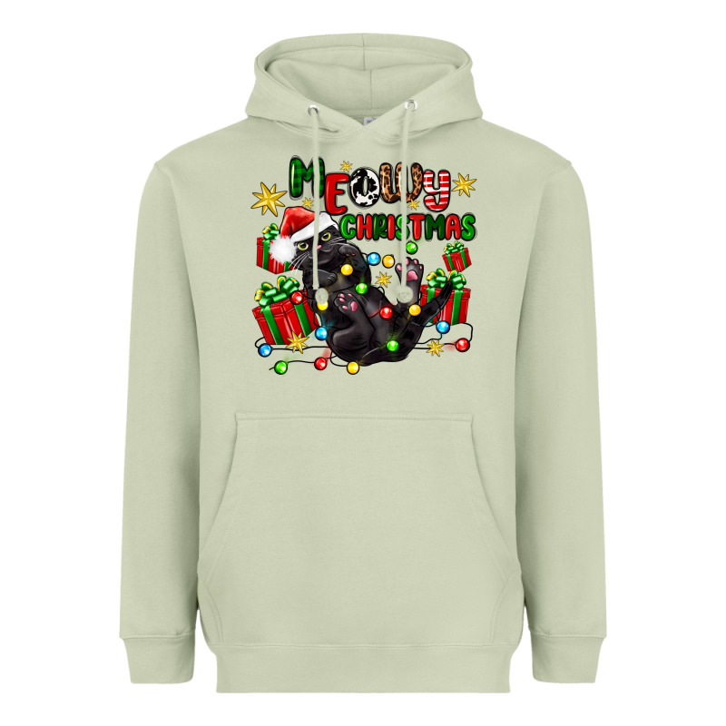 Meowy Christmas Heavyweight Hoodie by Zillion Design Studio | Teevron
