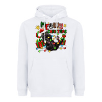 White meowy christmas Heavyweight Hoodie - Zillion Design Studio